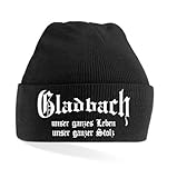 world-of-shirt Gladbach Ultras Leben & Stolz Strickmütze schwarz