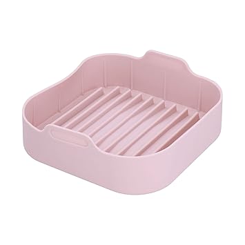 Silicone Fryer Basket, Fryer Liner Pot Pink Heat Resistant Dishwasher Safe for Kitchen for Home for Restaurant