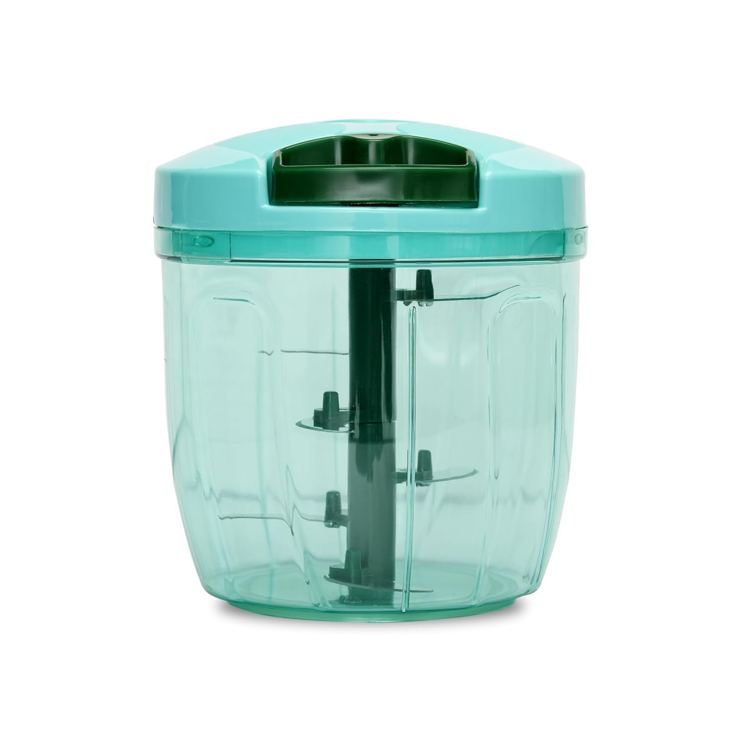 Manual Hand Pull Vegetable Chopper, 13x13x13 cm | Pull String Mechanism, Multi-Blade Cutting, Transparent Bowl, No Electricity Needed, Compact Size-image-44