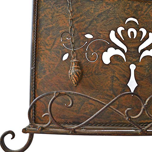 Westcharm Holiday Gift - Antique Metal Kitchen Cookbook Stand, Recipe Book Holder, Ipad Holder, Cookery Book Easel With Weighted Chains, Rustic Dark Brown #TOP6