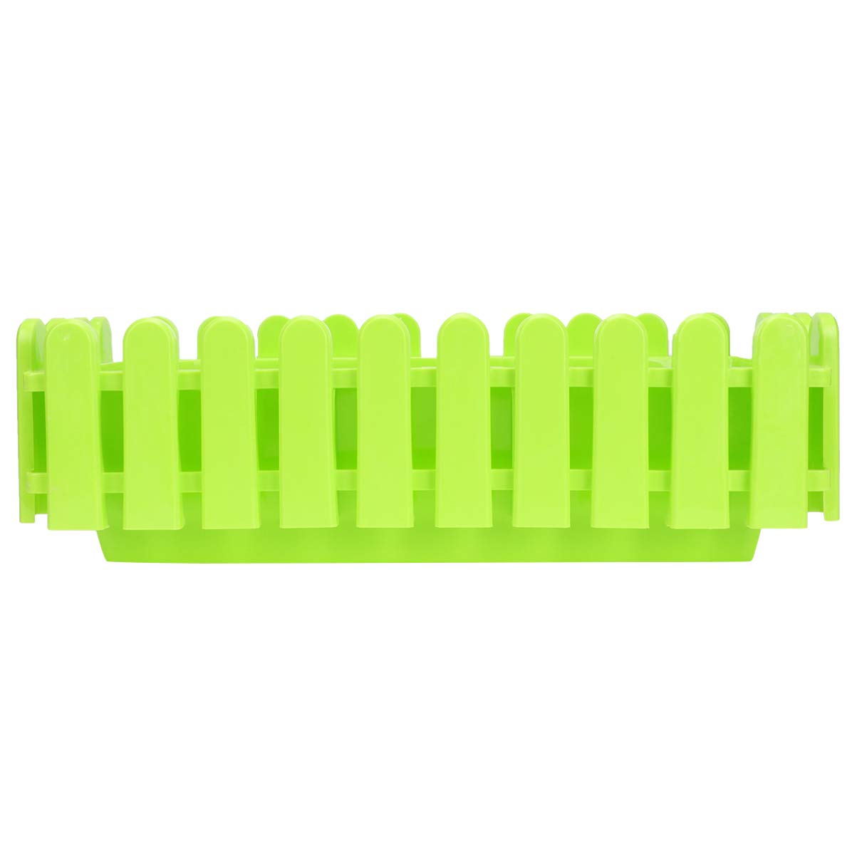 Fioriera Rettangolare Con Effetto Stecche E Serbatoio D'Acqua – Vaso In Plastica 42x17x13,5 Cm Per Balcone, Giardino, Davanzale