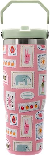Mayim Adventure Flow- 30oz Vacuum Insulated Water Bottle with Handle & Flip Stra