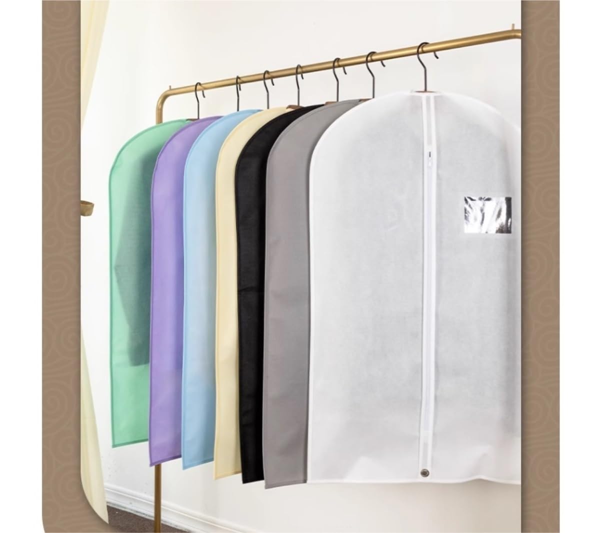 Bolsa de Traje Portatrajes Paquete De 4 Bolsas De Almacenamiento De Ropa, Bolsa De Traje, Fundas De Abrigo De Viaje, Protector Con Ventana Transparente Para Uniforme De Chaqueta De Vestir Bolsas de Ro