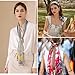 WaJuemy Purse Scarf For Handbags Satin Head Scarves For Women's Hair Long Skinny Scarves Fashion Silky Headbands (06 Pink horse)