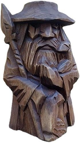 Estatuas de dioses nórdicos  Odin Thor Tyr Ulfhednar estatua de mitología vikinga nórdica, adornos paganos nórdicos para decoración de oficina en