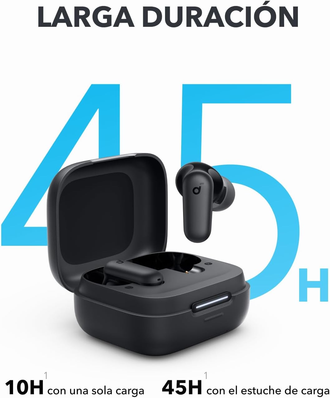 Soundcore P30i Auriculares Inalámbricos Bluetooth con Cancelación de Ruido de Anker, Cancelación de Ruido Potente e Inteligente, Graves Potentes, 45 Horas, Estuche 2 en 1 y Soporte para el Móvil, IP54 3