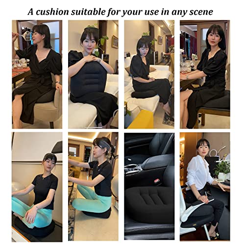 Image of WSGJHB Seat Cushions for Office Chairs, Chair Cushion for Long Sitting | Office Chair Pad Sitting Seat Pillow for Office Chair, Trucks,Car, Home,Wheelchair, Desk Angle Lift Seat Cushion