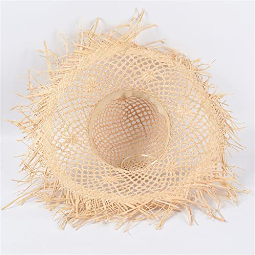 Chapeaux de paille de mer noir avec grand bord protection soleil pour femmes en voyage