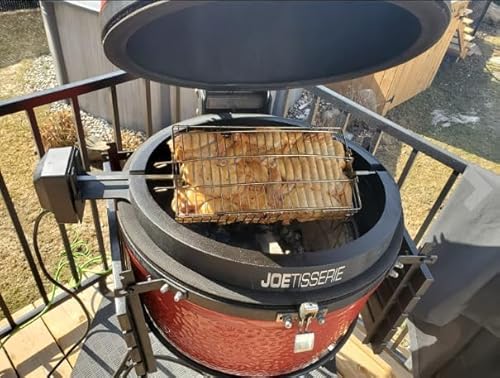 Onlyfire Edelstahl flach Grill Korb passt 12mm & 10mm Sechseck, 10mm & 8mm Vierkeck DrehSpieß Stangen,Universal Flach-Grillkorb für Grillspieß