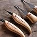 Flexcut Wood Carving Tools| Beginner Palm & Knife Set | 1095 High Carbon Steel Blades| Ergonomic Ashwood Handles | KN600 | Made in the U.S.A.