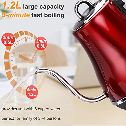 Tetera eléctrica 1,2L acero inoxidable 1500W color plateado miniatura 5