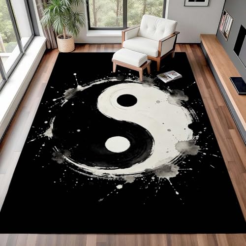 Tapete Yin Yang Lavable Antideslizante 7'x10' miniatura 3