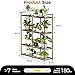 Bamworld Plant Stand with Grow Lights for Indoor Plants Wood Plant Shelf 4 Tier Large Flower Stand for Mutiple Plant Holder Rack for Patio Living Room Balcony