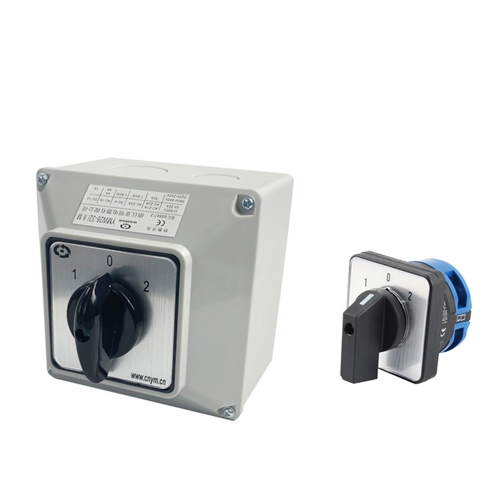 Interruptor de Leva rotativa de Cambio LW26-32/1M, 32 A, 1 Polo, con selector de Caja Impermeable, Interruptor eléctrico(01)