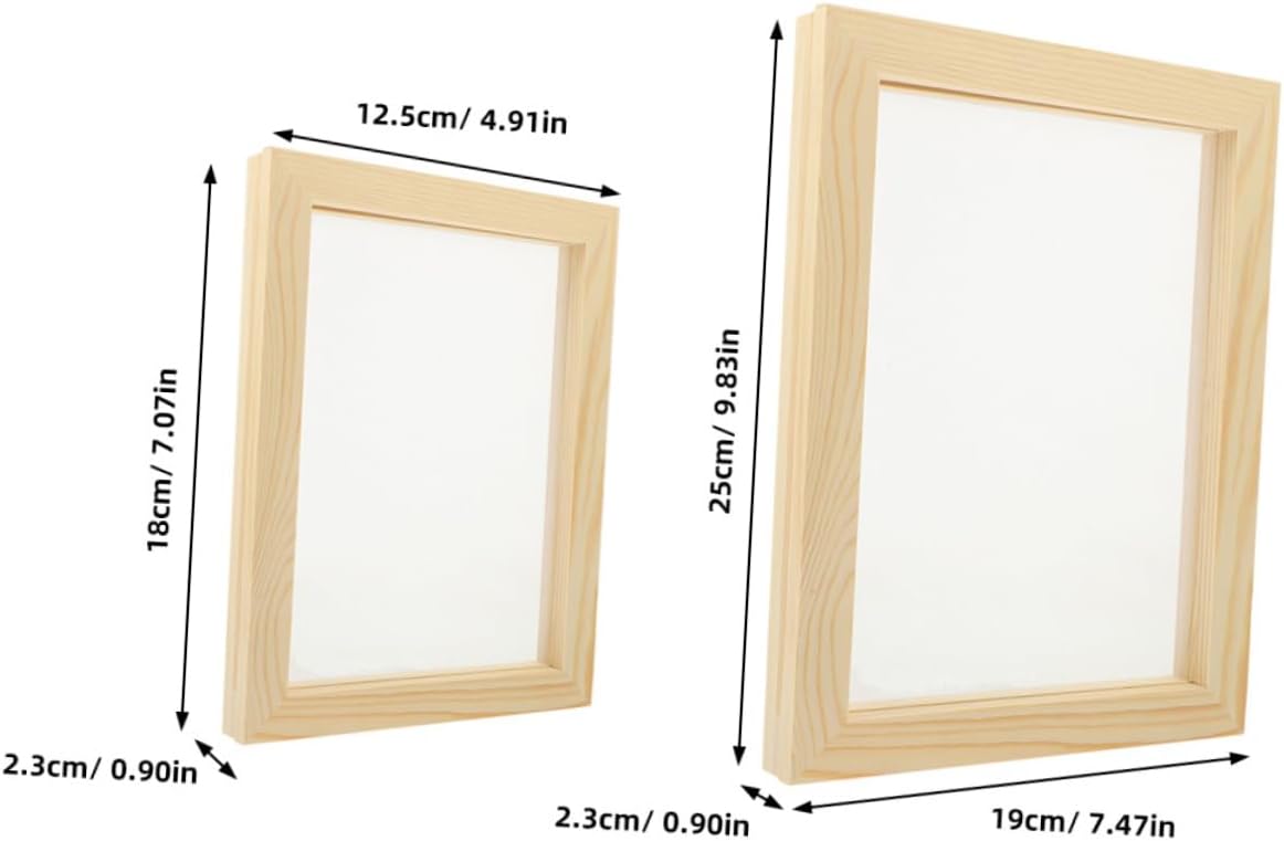 DOITOOL 2pcs Paper Making Frame Craft Mesh Mould for Handicrafts and Ancient Papermaking Compact Design for Easy Use and Storage for Creative Projects