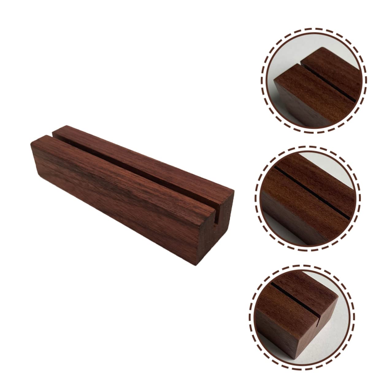 PRETYZOOM 2 Juegos de Soportes para Números de Mesa Tarjeteros de Madera Soportes para Letreros de Mesa Expositores para Tarjetas de Felicitación para El Hogar 12 Unidades
