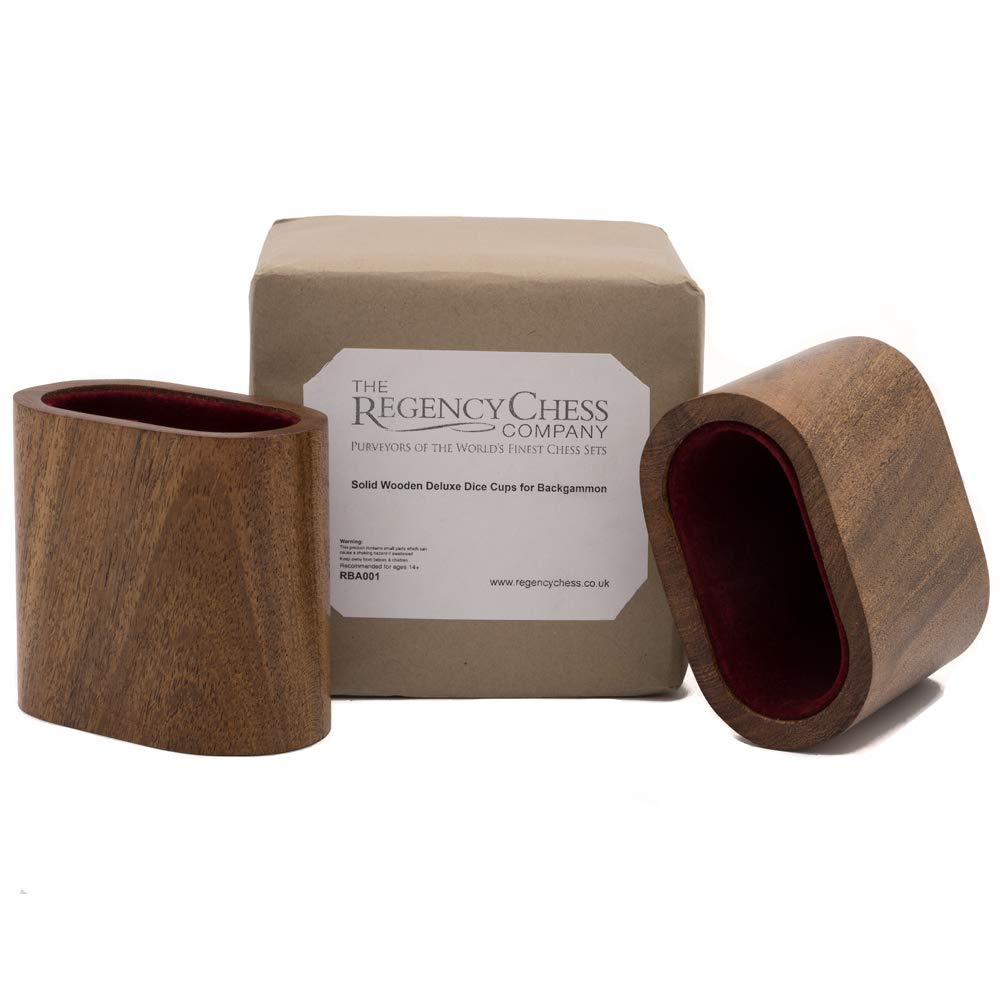 Regency Chess Solid Wooden Deluxe Dice Cups for Backgammon