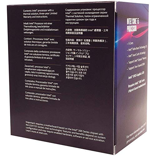 Intel Core i5-8600K Processeur 3,60 GHz idéal pour la création multimédia - 3