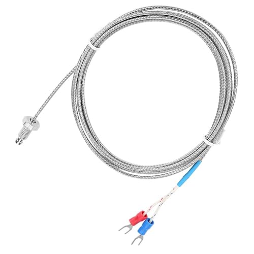 Temperature Sensor, Thermocouple 0-400 Fast Thermal Response M6 Screw Convenient to Use for Textile Food Industry Plastics Machinery (#2)