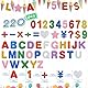 Kesote 220 Stück Sticker Buchstaben Glitzer Zahlen Aufkleber Moosgummi Schaumstoff Selbstklebend Alphabet Stern Herz Einschulung Deko Schulkind Kinder Schulanfang