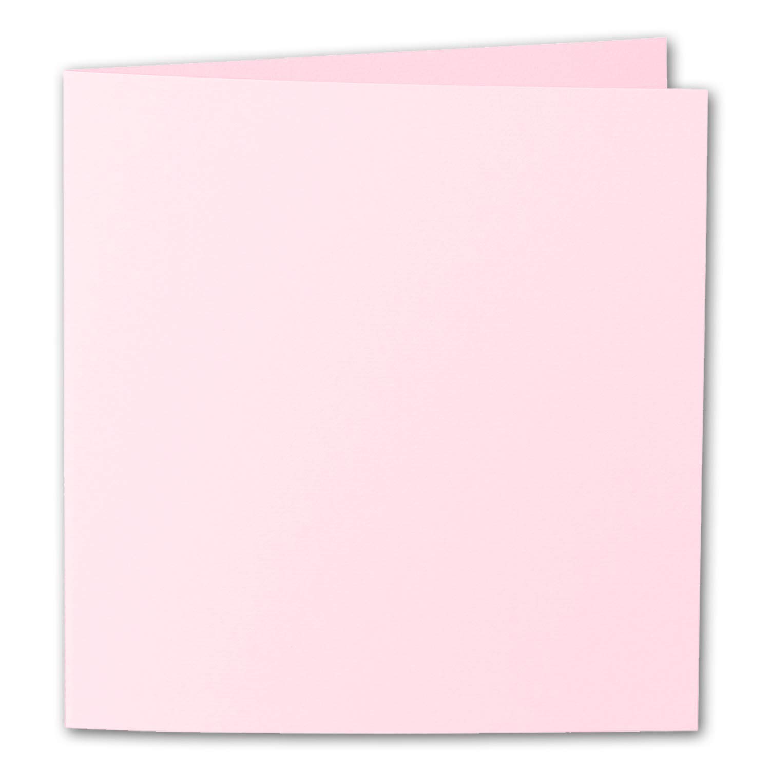 ARTOZ 50x Tarjetas plegables cuadradas - rosa suave (rosa) - Tarjetas en blanco de 155 x 155 mm para su propio diseño - 220 g/m² acanalado