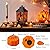Thanksgiving Decorations Pumpkin Tea Lights Fall Decor, 12 Pack LED Orange Pumpkin Lights Flameless Candles Battery Operated, Halloween Flickering Tealight Candle for Home Table Indoor Party Decor