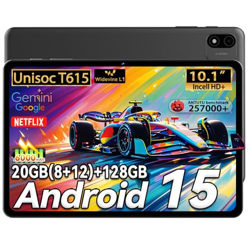 Alphawolf Lpad2S Android 15 Tablet 10 inch,20GB (8+12GB Expanded) RAM 128GB ROM Octa-Core Processor, 5MP + 8MP Dual HD Camera, Widevine L1, 2.4G/5G WiFi,6000mAh Battery