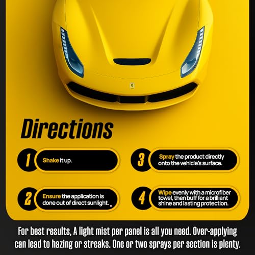 Magic Finish Ceramic Detailer (16 fl oz) – High-Gloss Ceramic Spray Coating for Sleek, Glossy Finish and Paint Protection – Car Detailing Supplies for Waxed, Painted, and Coated Surfaces - Thumbnail 5