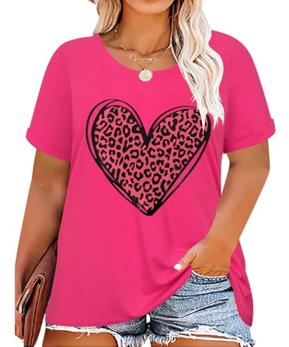 Image of CARCOS Plus Size Tops for Women Short Sleeve Raglan Striped Tee Color Block Crewneck /V Neck Tunic Loose Fit Summer XL-5XL