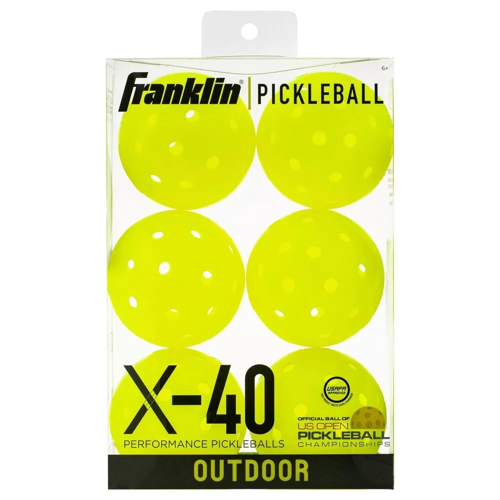 JULMELON Palline da pickleball, confezione da 4 palline da pickleball da esterno, 40 fori, per sport, giochi all'aperto, elasticità e durevoli, approvate USAPA, ideali per principianti e