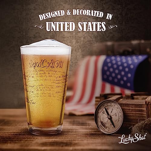 Lucky Shot We The People Pint Glass thumb #2