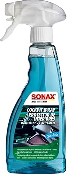 SONAX Limpiador salpicaderos efecto mate sport-fresh (500 ml) cuida el plásticos y es repelente al polvo. Con fresco aroma | N.° 03572410-544