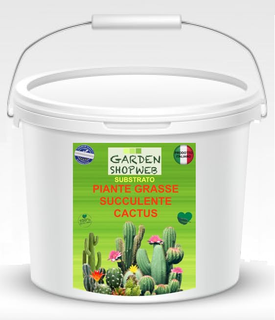 terriccio substrato 25 litri per piante grasse - cactus - succulente in comodo secchio richiudibile