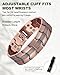 MagEnergy Copper Bracelet for Men, 3X Strength Magnetic Bracelet with 99.99% Pure Copper Ring & 3800 Gauss Magnets, Adjustable Length with Sizing Tool