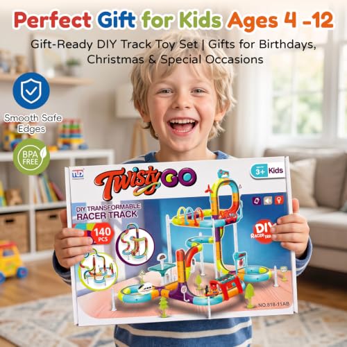 140Pcs Electric Train Set 3D Anti-Gravity Race Track Toys for Boys Kids 3+ - image 8