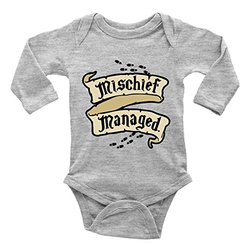 Image of GKrepps Mischief Managed Long Sleeve Newborn Jumpsuit Novetly Baby Onesie