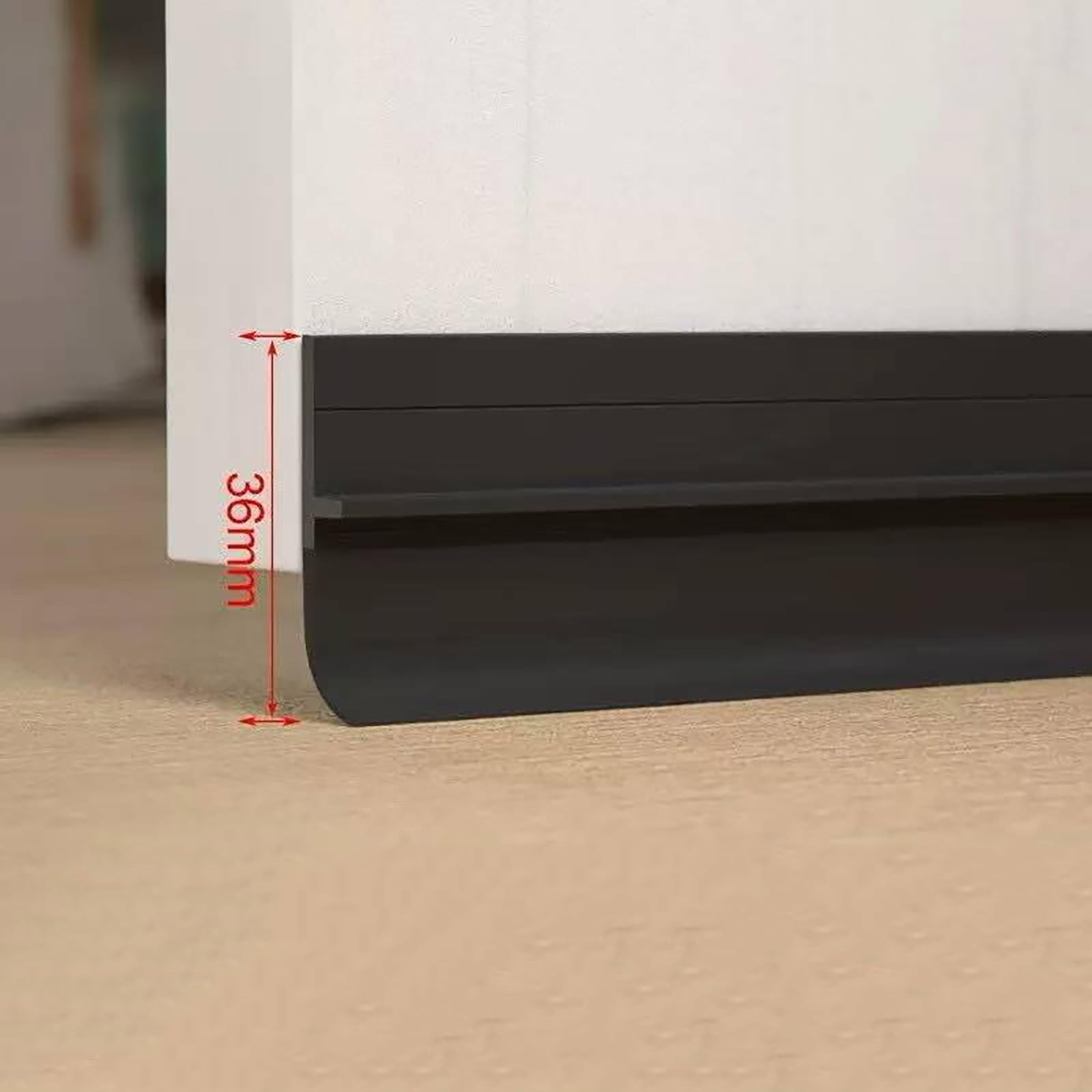 Burlete para Puertas En Forma De T, Tira De Sellado De Silicona para Huecos De Ventanas, Burlete para Ducha, 1 M (3,28 Pies) / 5 Pulgadas (Tamaño: 3,6 Cm (1,41 Pulgadas), Color: Ne