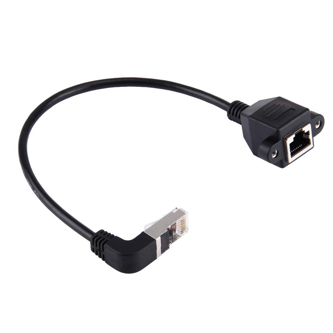 GHZHEGIZHUND Lan Cable 30cm RJ45 Male Bent Down to RJ45 Female LAN Extension Cable Networking Accessories