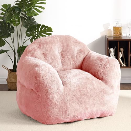 GarveeHome Bean Bag Chair, 39 in Bean Bag Couch for Adults Kids, Pink Bean Bag Chair Soft Beanbag Chair Foam Filled Lazy Floor Sofa Beanbag Sofa Chair