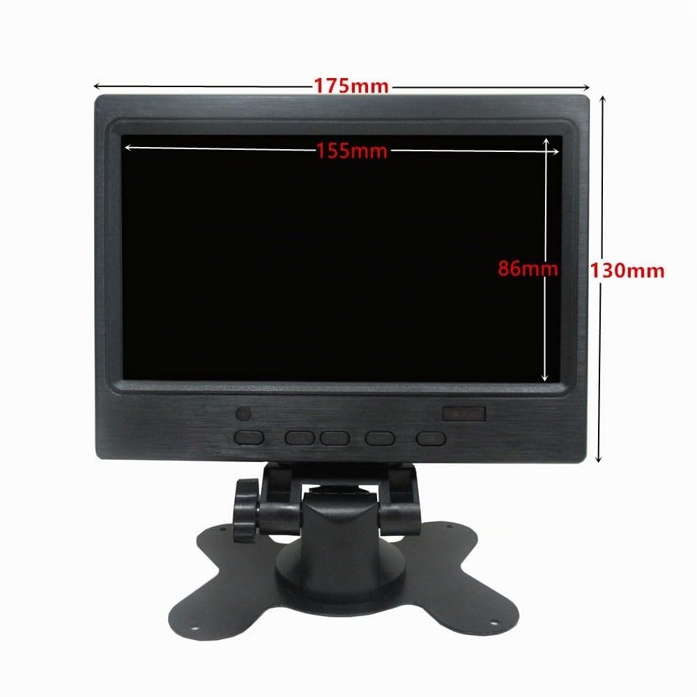 Kit de moniteur portable 7 pouces (16:9) HDMI/VGA/2AV pour PC, Raspberry Pi, Orange Pi, résolution 800 x 480