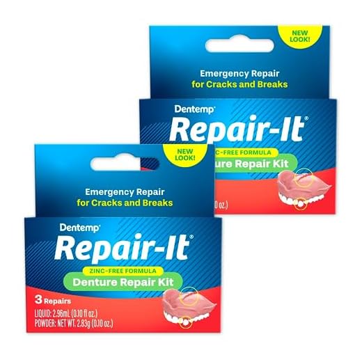 Dentemp Repair Kit - Repair-It Advanced Formula Denture Repair Kit (Pack of 2) - Denture Repair Kit Repairs Broken Dentures - Denture Repair to Mend Cracks & Replace Loose Teeth
