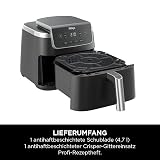 Ninja Air Fryer PRO Friteuse 4,7L, 1 tiroir, 4-en-1, sans huile, rôtir, réchauffer, déshydrater, cuire 1 à 2 portions, à partir de produits surgelés, tiroir, panier antiadhésifs, 2 000 W, Noir AF140EU - 9