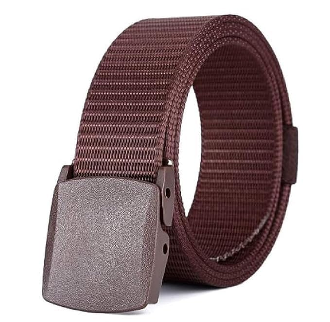 truflair Men's Nylon Fabric Belt for Men, Plastic Flap Buckle, fits on upto 40 inches waist size-picture-14