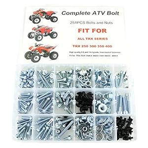 Xitomer 251 Pcs Plastics Engine Body Frame Exhaust Bolts Kit Fit For Trx 400Ex 350X 300Ex 300X 250Ex 250X 200Sx 200S 200X 125Cc 110Cc &Amp; Trx90 Models, Atv Bolts Kit 1 51oscfhcvml. sl500 . ss300