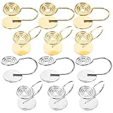 KALLORY 12piezas U-shaped Clip Earrings DIY Supplies Ear Clips Safe Non-piercing Flat Back For Women And