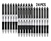 Bolígrafos Retráctiles,GXR Bolígrafos de Tinta de Gel Negro 24 Bolígrafos de Gel Antideslizantes Punta de Bala de Tinta de Secado Rápido para Oficina/Examen/Letrero/Hogar-(0.5mm)