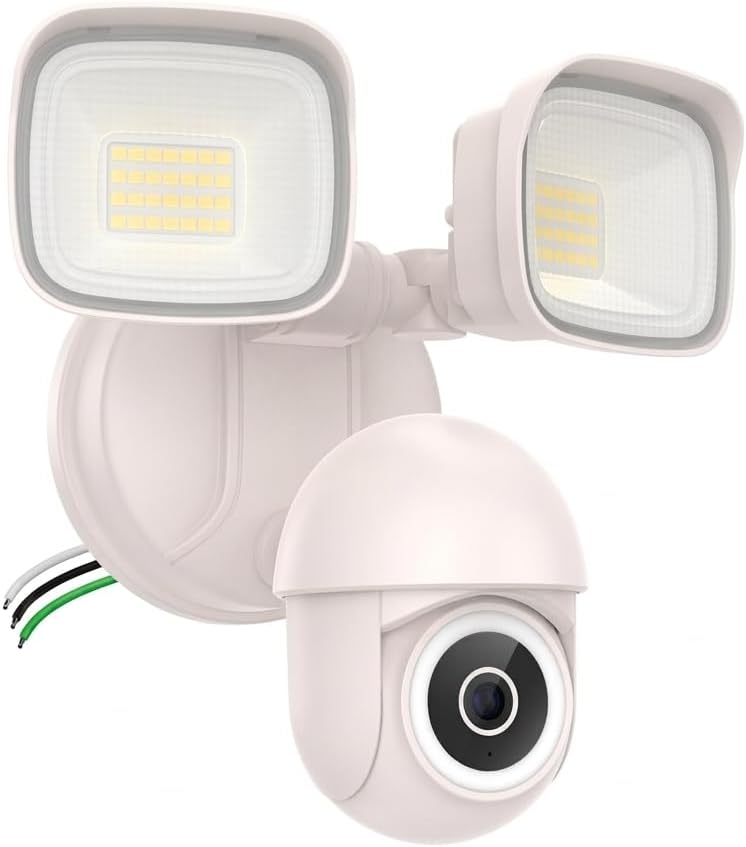 2K Floodlight Camera, 360° PTZ 3500LM Hardwired Security Cam AI Detection and Tracking, Color Night Vision, 24/7 Recording, 5G/2.4G WiFi, Siren, 2-Way Talk, IP65, Compatible with Alexav
