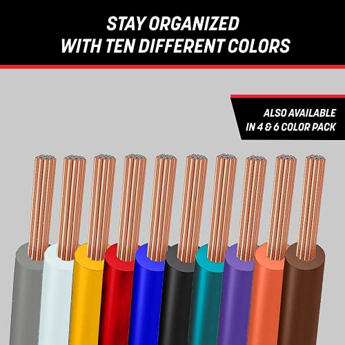 Gs Power 16 Gauge Cca Wire, Automotive Electrical Spool, 10 X 100Ft Rolls Of Copper Clad Aluminum Primary Wires For Car Stereo & Remote Trailer Wiring #TOP5