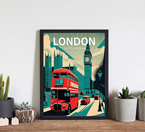 London Art Print Poster, United Kingdom Wall Art Painting Decor, United Kingdom Art Home Decor Artwork For Bedroom Living Room Bathroom Decor (London, United Kingdom, 11X14 Inches (Unframed)) #TOP4