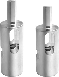 2Pcs EZ Twist Ties Tool for 9 and 11 Gauge Drill Chuck, High-Tensile Wire Easy Twist Tools for Fixing Chain Link Fence and Loop Fences, Compatible with 3/8" Power Drills